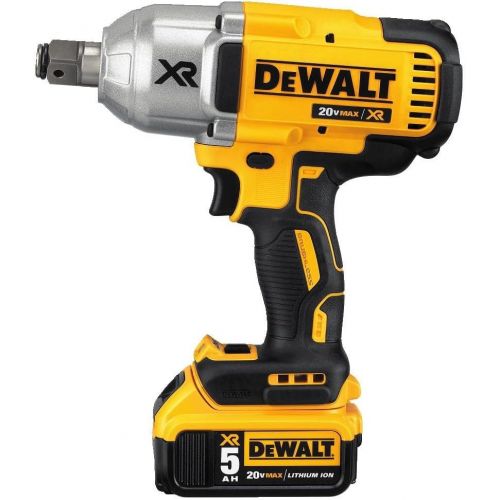  DEWALT 20V MAX XR Cordless Impact Wrench with Hog Ring, 1/2-Inch, 5-Amp Hour (DCF897P2)