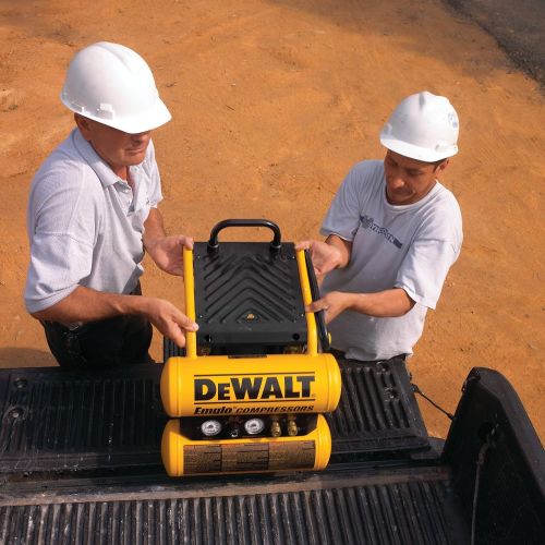  DEWALT D55154 1.1 HP Continuous 4 Gal Electric Wheeled Dolly-Style Air Compressor with Panel
