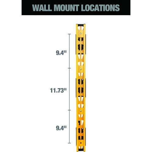  Dewalt 3-Piece Wall Mount Cantilever Rack for Workshop Shelving/Storage, Multi-Depth Storage, Supports a Total of 273 lbs.