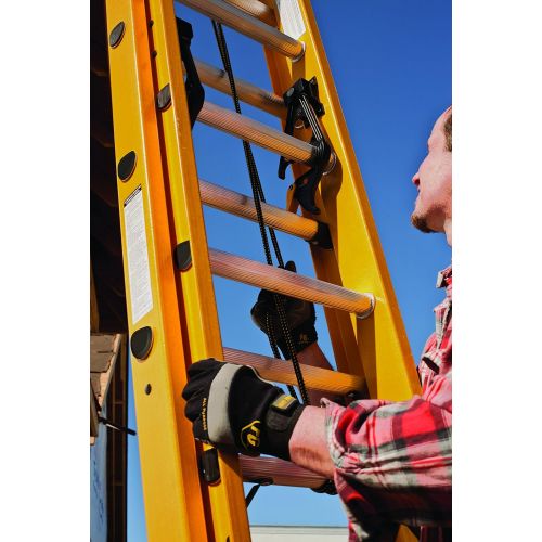  DeWalt DXL3020-16PT 16-Foot Fiberglass Extension Ladder Type IA with 300-Pound Duty Rating,Yellow