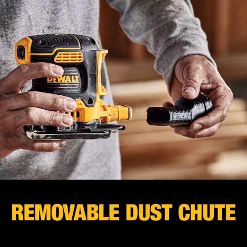  DEWALT 20V MAX XR Palm Sander, Sheet, Variable Speed, 5-Ah Battery, 1/4-Inch (DCW200P1)