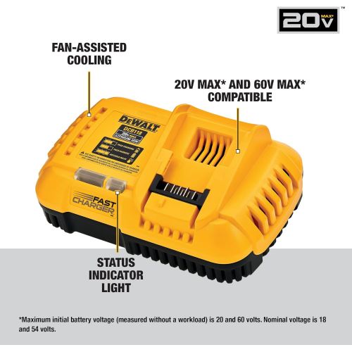  DEWALT FLEXVOLT 20V MAX Charger, Rapid Charge (DCB118)