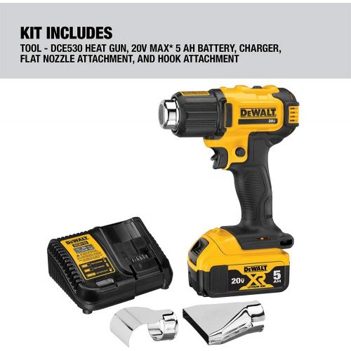  DEWALT 20V MAX Cordless Heat Gun (DCE530P1)