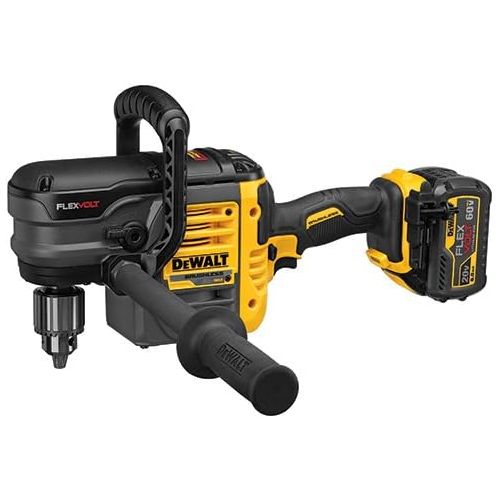  DEWALT FLEXVOLT 60V MAX Right Angle Drill Kit, Stud/Joist, 1/2-Inch, 2 Batteries (DCD460T2)