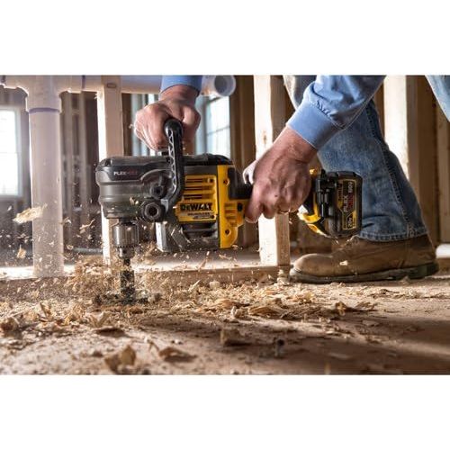  DEWALT FLEXVOLT 60V MAX Right Angle Drill Kit, Stud/Joist, 1/2-Inch, 2 Batteries (DCD460T2)