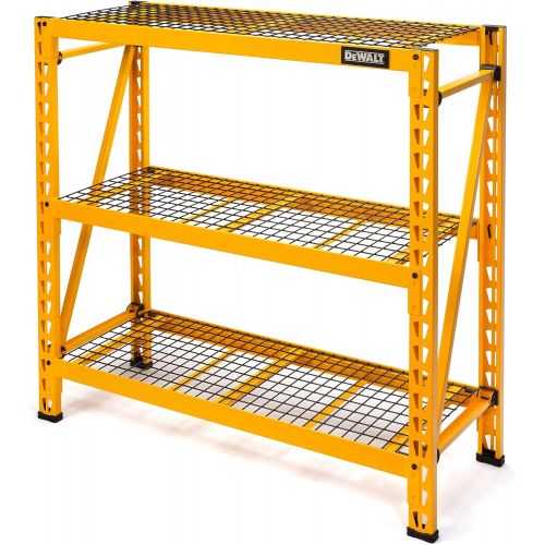  DEWALT 4-Foot Tall, 3 Shelf Steel Wire Deck Industrial Storage Rack, Adjustable for Custom Workshop/Garage Storage Solutions, Total Capacity: 4,500 lbs.