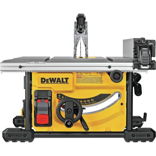  DEWALT Table Saw for Jobsite, Compact, 8-1/4-Inch with Lightweight Protective Safety Glasses (DWE7485 & DPG52-1C)