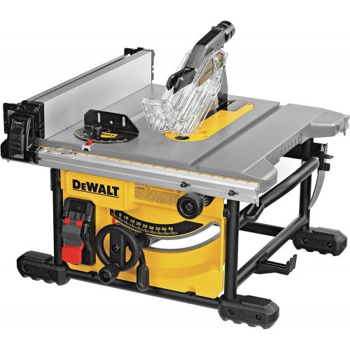  DEWALT Table Saw for Jobsite, Compact, 8-1/4-Inch with Lightweight Protective Safety Glasses (DWE7485 & DPG52-1C)