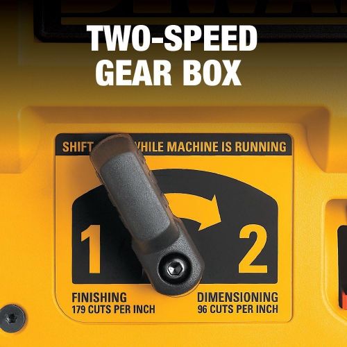  DEWALT 13-Inch Thickness Planer, Three Knife, Two-speed with Protective Safety Glasses (DW735X & DPG55-1C)