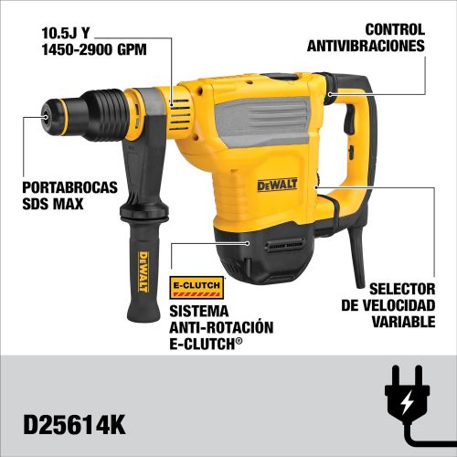  DEWALT Rotary Hammer/Drill Combination, 1-3/4-Inch, SDS MAX (D25614K)