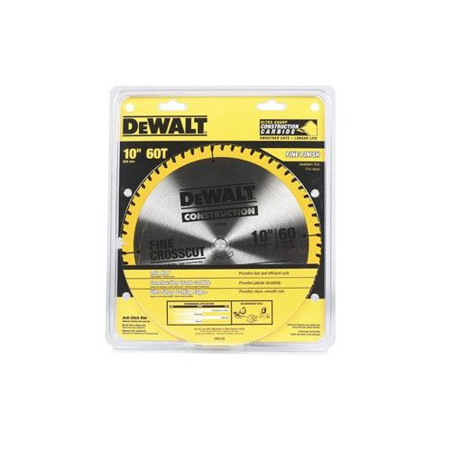  Dewalt DW3106 10 60T Fine Finish Circular Saw Blade