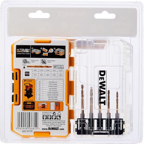  Dewalt DT50050-QZ shockproof Metal drill bit-Set HSS-Tin (10 Piece)