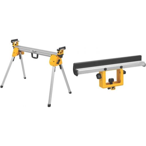  DEWALT Miter Saw Stand, Compact (DWX724), Silver & Miter Saw Stand Material Support/Stop (DW7029)