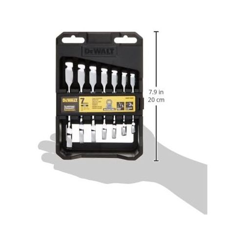  DEWALT Ratcheting Stubby Wrench Set, 7-Piece Metric (DWMT19261)