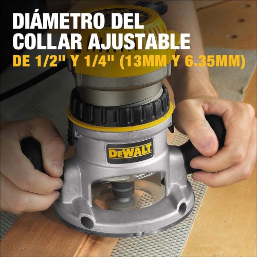  DEWALT DW616 1-3/4-Horsepower Fixed Base Router with 42000 9-Piece Template Guide Kit