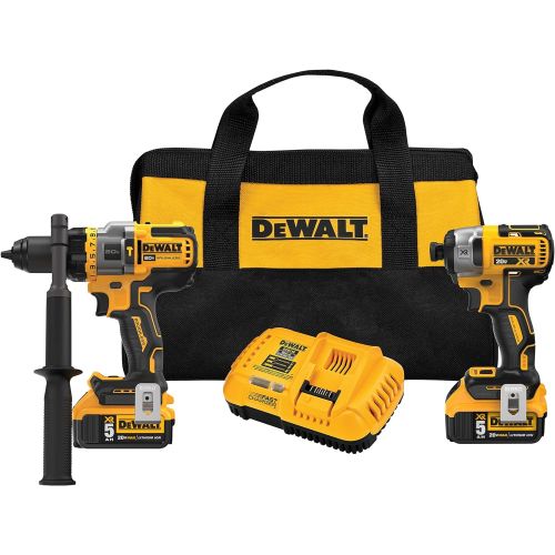  DEWALT FLEXVOLT ADVANTAGE 20V MAX Combo Kit with Hammer Drill & Impact Driver, 5.0-Ah, 2-Tool (DCK2100P2)