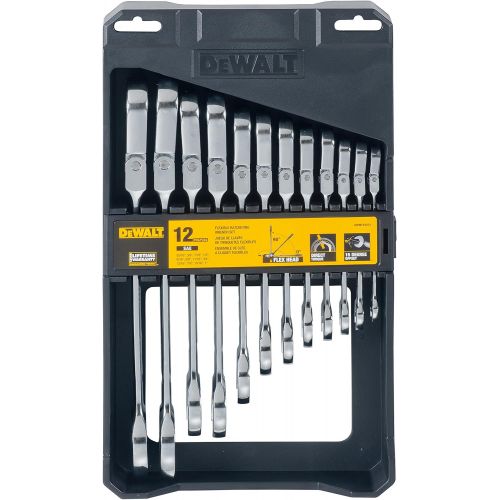  DEWALT Ratcheting Wrench Set, SAE, Flexible, 12-Piece (DWMT19231)