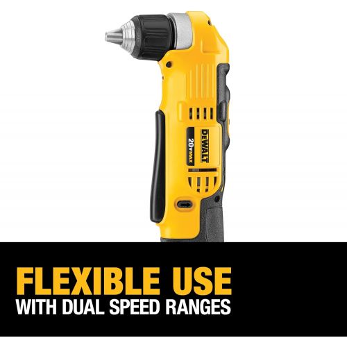  DEWALT 20V MAX Right Angle Cordless Drill/Driver Kit (DCD740C1)