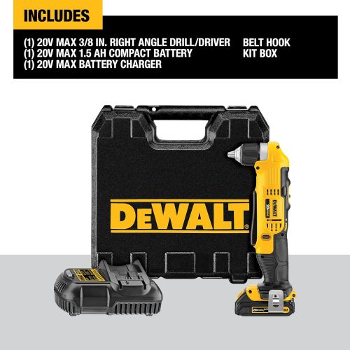  DEWALT 20V MAX Right Angle Cordless Drill/Driver Kit (DCD740C1)