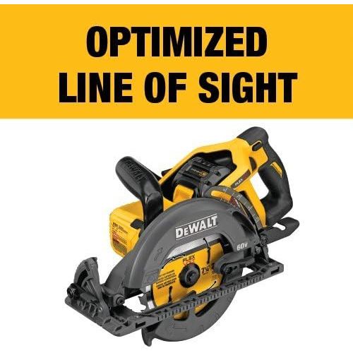  DEWALT FLEXVOLT 60V MAX Circular Saw Kit, 7-1/4-Inch, Worm Style, 9.0Ah Battery (DCS577X1)