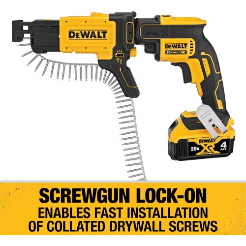  DEWALT Screw Gun Kit with Collated Drywall Attachment (DCF620CM2)