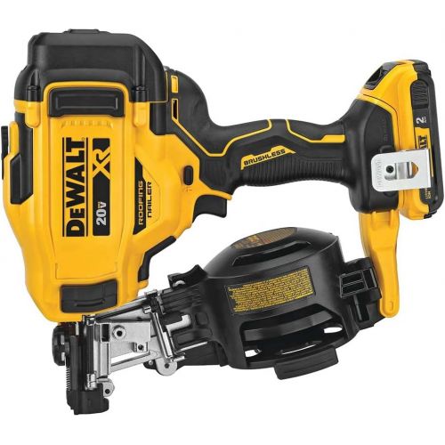  DeWALT DCN45RND1 20V 15 Degrees Lithium-Ion Cordless Coil Roofing Nailer Kit