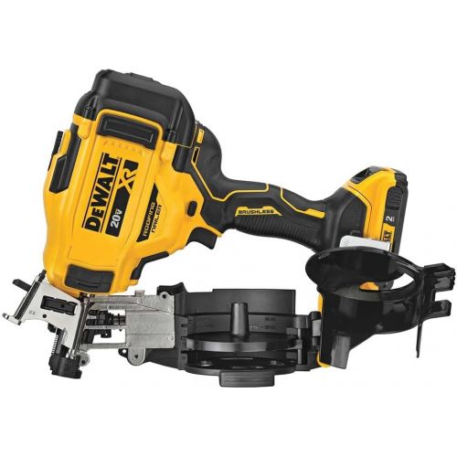  DeWALT DCN45RND1 20V 15 Degrees Lithium-Ion Cordless Coil Roofing Nailer Kit