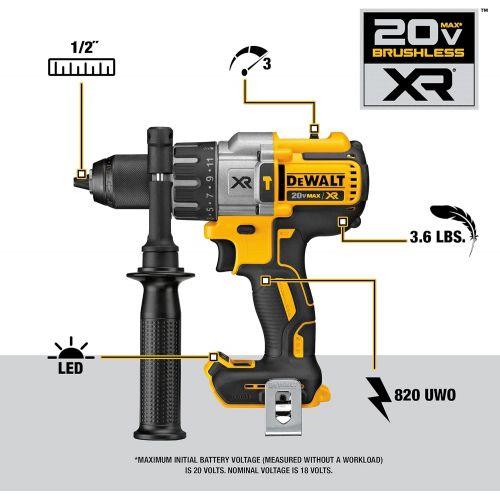  DEWALT FLEXVOLT 60V MAX Cordless Drill Combo Kit, Hammer Drill & Impact Driver (DCK299D1T1)