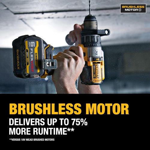  DEWALT FLEXVOLT 60V MAX Cordless Drill Combo Kit, Hammer Drill & Impact Driver (DCK299D1T1)