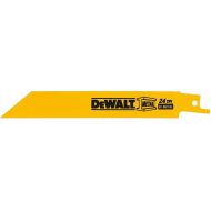 DEWALT Reciprocating Saw Blades, Straight Back, 4-Inch, 24 TPI, 5-Pack (DW4812)