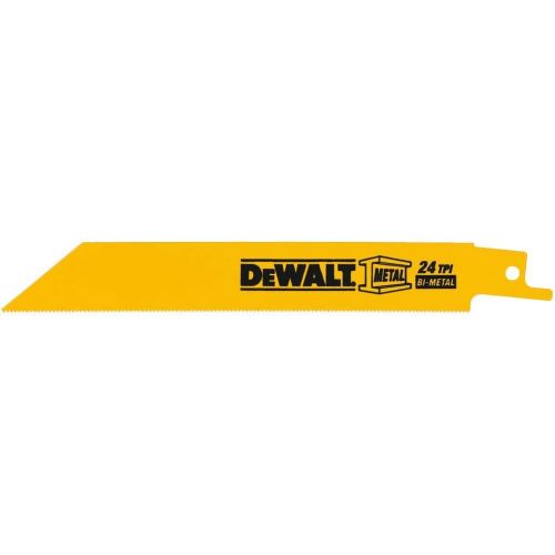  DEWALT Reciprocating Saw Blades, Straight Back, 4-Inch, 24 TPI, 5-Pack (DW4812)