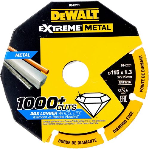  Dewalt DT40251-QZ DT40251 115mm Diamond Metal Cutting Wheel