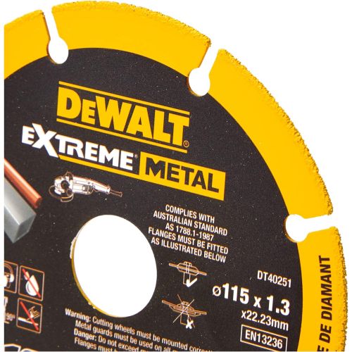  Dewalt DT40251-QZ DT40251 115mm Diamond Metal Cutting Wheel