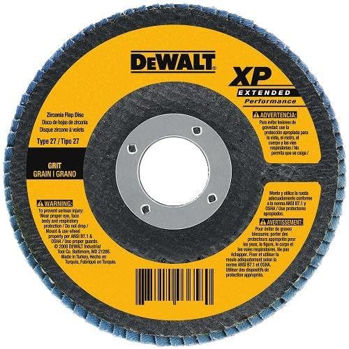  DEWALT DW8356 4-1/2-Inch by 5/8-Inch-11 40g Type 27 HP Flap Disc