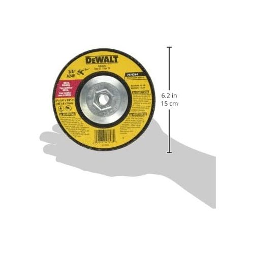  DEWALT DW4626 6-Inch by 1/4-Inch by 5/8-Inch-11 High Performance Metal Grinding Wheel