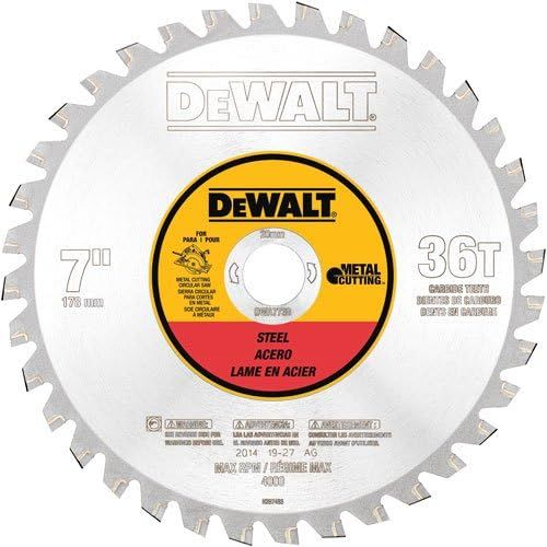  DEWALT DWA7738 38 Teeth Ferrous Metal Cutting 20mm Arbor, 7-Inch