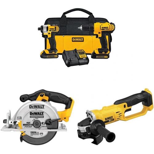  DEWALT Lithium Drill Driver Li-Ion Circular Saw and Lithium Ion grinder