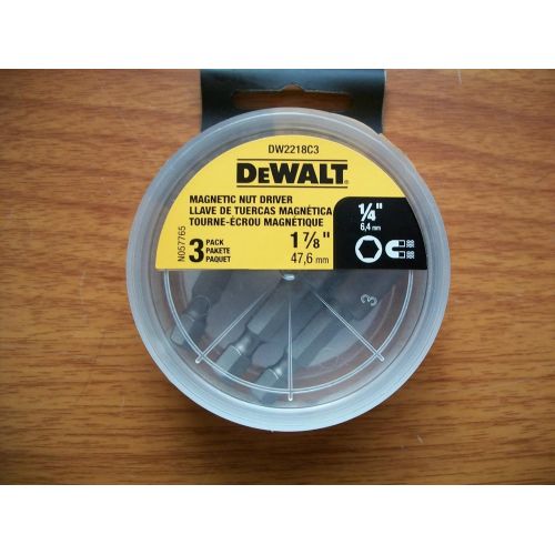  Dewalt DW2218C3 Magnetic Nut Drive- 3 Pack- 1/4