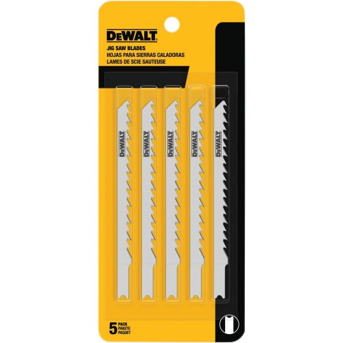  DEWALT DW3700-5 4-Inch 6 TPI Very Fast/Rough HCS U-Shank Jig Saw Blade (5-Pack)