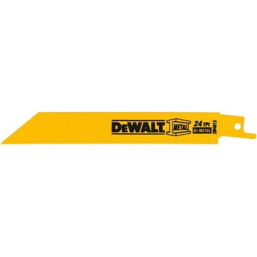  DEWALT Reciprocating Saw Blades, Straight Back, 6-Inch, 24 TPI, 2-Pack (DW4813-2)