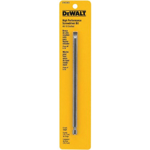  DEWALT DW2065 #8 Slotted 6-Inch Power Bit, Silver