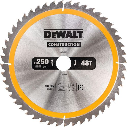  Dewalt DT1957-QZ 9.84/30mm 48WZ Construction Circular Saw Blade