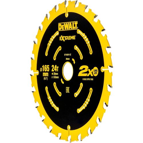  Dewalt DT10624-QZ 6.5/20mm 24T Construction Circular Saw Blade