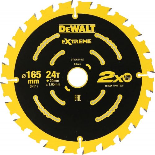  Dewalt DT10624-QZ 6.5/20mm 24T Construction Circular Saw Blade