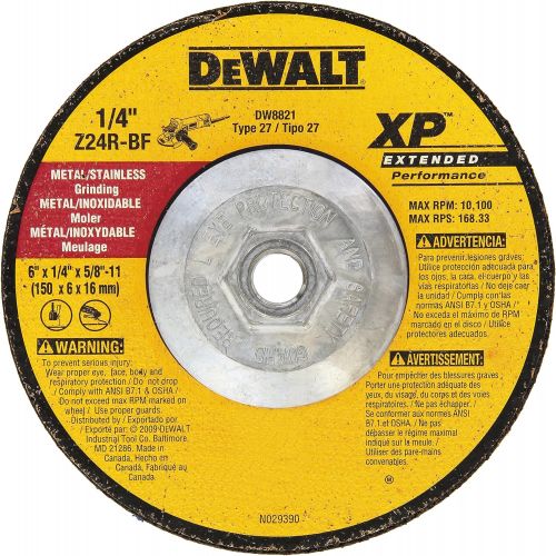  DEWALT DW8821 6-Inch by 1/4-Inch by 5/8-Inch-11 XP Grinding Wheel