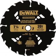 DEWALT 7-1/4 Circular Saw Blade for Pressure Treated and Wet Lumber, ATB, Thin Kerf, 5/8 and Diamond Knockout Arbor, 20-Tooth (DW3174) , Black