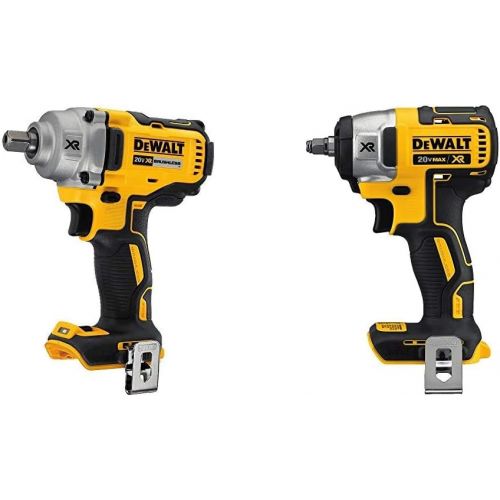  DEWALT 20V MAX XR Cordless Impact Wrench Kit with Detent Pin Anvil, 1/2-Inch, Tool Only (DCF894B) & 20V MAX XR Cordless Impact Wrench, 3/8-Inch, Tool Only (DCF890B)