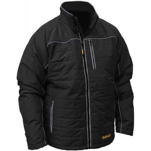 DEWALT Mens Black Quilted Polyfil Heated Jacket Kit with 20-Volt/2.0 AMP Battery and Charger