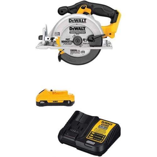  DEWALT DCS391B 20-Volt MAX Li-Ion Circular Saw (Tool Only) with DCB230C 20V Battery Pack