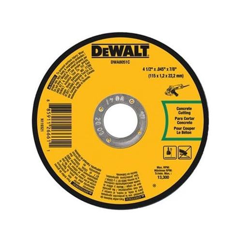  DEWALT DWA8051C Masonry Cut-Off Wheel, 4.5-In. x .045-In. x 7/8-In. - Quantity 2525